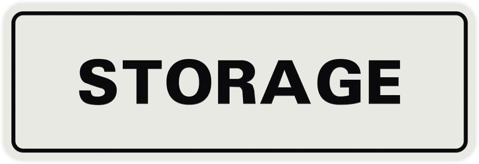 Standard STORAGE Door/Wall Sign - Lt Gray - Medium (1 Pack)