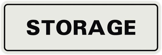 Standard STORAGE Door/Wall Sign - Lt Gray - Large (1 Pack)