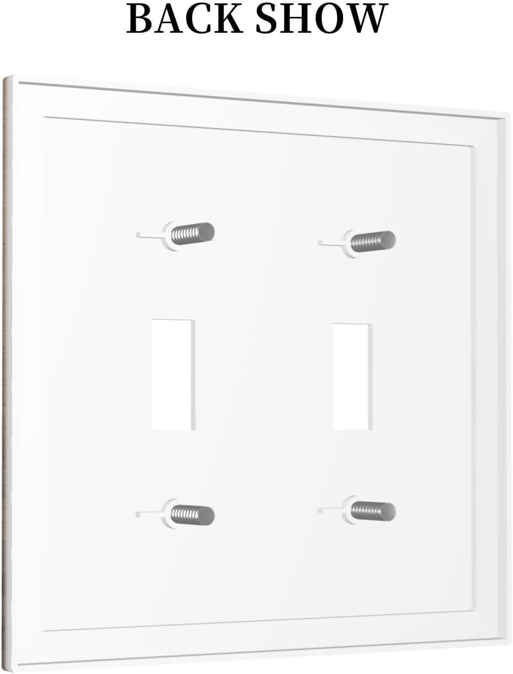 Rustic Brown Wood Vintage Wood Board Decorative Switch Plates 2 Gang Double Toggle Outlet Light Switch Cover Wall Plate Electrical Faceplate For Farmhouse Cabin Decor