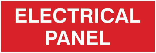 All Quality Basic Electrical Panel Sign - Fire Regulation Safety Compliance Sign -Red - Small (1 Pack)
