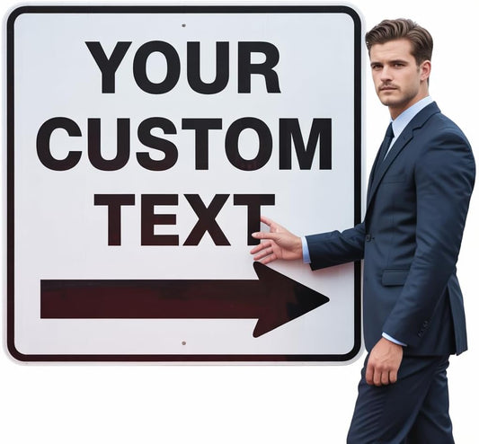 Custom Aluminum Signs – Personalized Weatherproof Metal Signs for Indoor & Outdoor Use – Multiple Sizes – Add Text/Logo – Optional Reflective & Double-Sided Printing – for Home, Business, Hazard, Garden, Door & Commercial Use (square, 36x36inch)