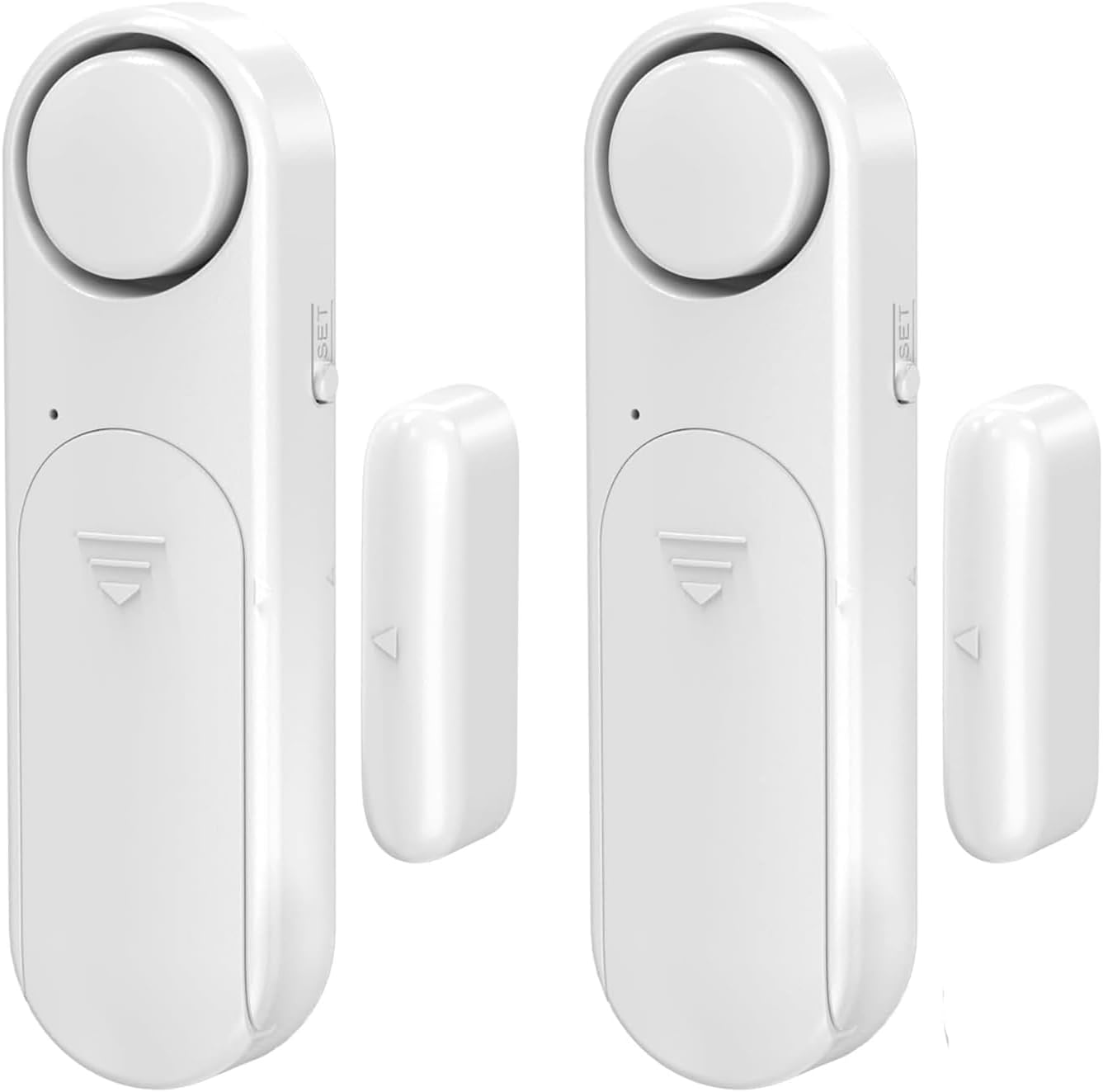 Window and Door Alarm When Opened (2 Pack) for Kids Safety/Home Security, Sliding Glass Front Door Opening Sensor Alarms for Dementia, 120dB Burglar Alert, Ideal for Business, Garage, Apartment, White