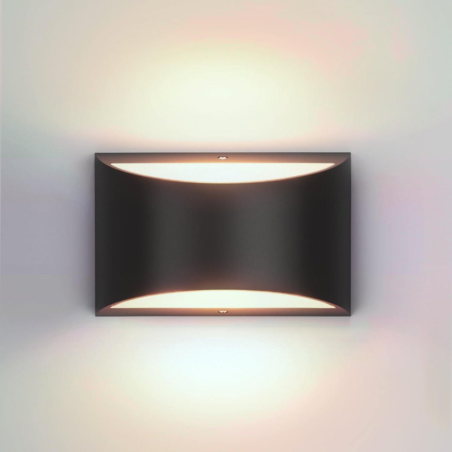 Smart RGB and Double White Outdoor Wall Sconces, WiFi Modern Wall Lights with App & Voice Control, Music Sync, IP65 Waterproof Up Down Lights for Indoor or Outdoor Porch Patio Garage