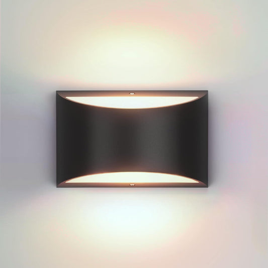 Smart RGB and Double White Outdoor Wall Sconces, WiFi Modern Wall Lights with App & Voice Control, Music Sync, IP65 Waterproof Up Down Lights for Indoor or Outdoor Porch Patio Garage