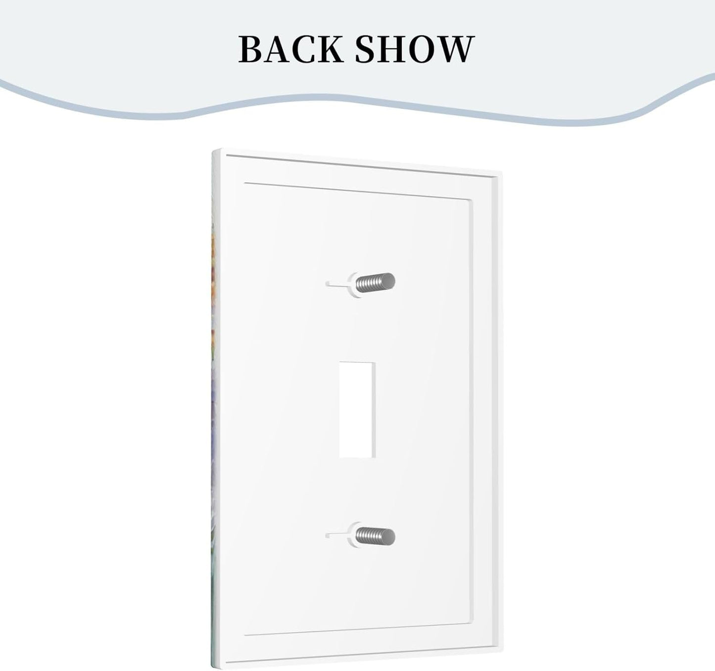 Decorative Light Switch Plate Covers Rustic Colorful Floral Garden Flowers 1 Gang Light Switch Cover Plate Single Toggle Wall Plate Outlet Covers Faceplate for Country Bedroom Home Decor