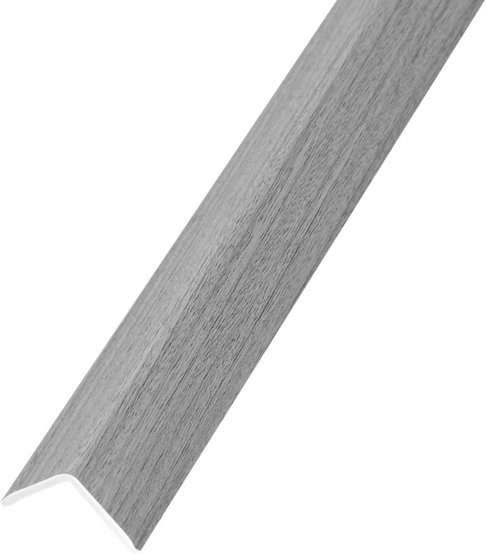 OUZUGIE 8-Pack 57 Inches, WPC Slat Wall Panel Trim,Corner Guard for High Grille (Grey)