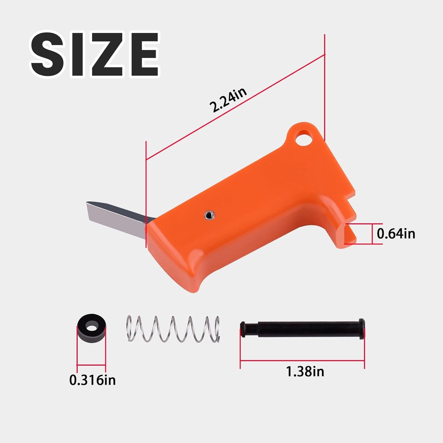501048 Trigger Kit (Include: Trigger + Pin + Retainer) Compatible with T250A-F16, 500910 Pneumatic Angled 16 Gauge Finish Nailer & F350S, 501000 Pneumatic PMP Strip Nailer