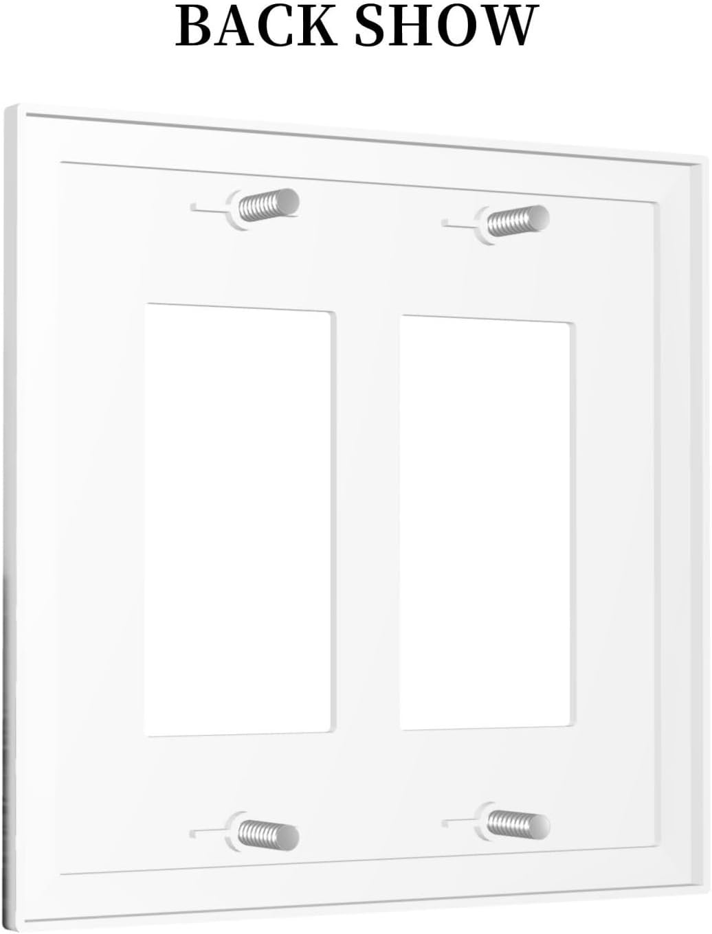 Decorative Outlet Covers Fores Black White Landscape Misty Woods 2 Gang Double Gfci Rocker Electrical Wall Panels Light Switch Cover Plate For Farmhouse Cabin Decor
