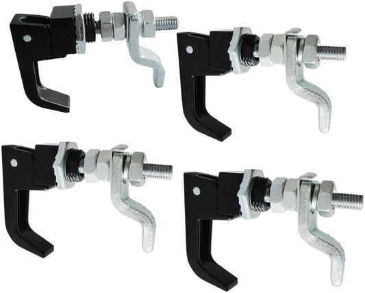 4PCS Lift and Turn Latches and Compression Latch, Adjustable Grip Handle Rotation 360 Black