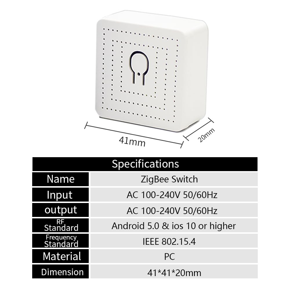 Ewelink 16A Zigbee Mini Smart Wireless Light Switch Controller Module with Timer&Schedule for Home Automation DIY,Compatible with Alexa Echo, SmartThings, ZigBee 3.0 Hub Required,2 Pack