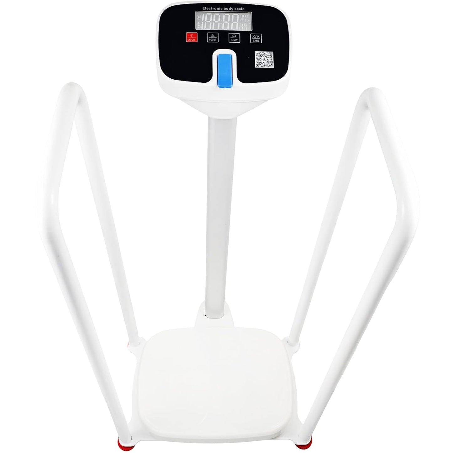 Assist The Elderly in Measuring Weight gain While Standing, with an Electronic Scale with armrests, Suitable for use in clinics, Hospitals, Schools, Nursing Homes (Coconut Meat White)