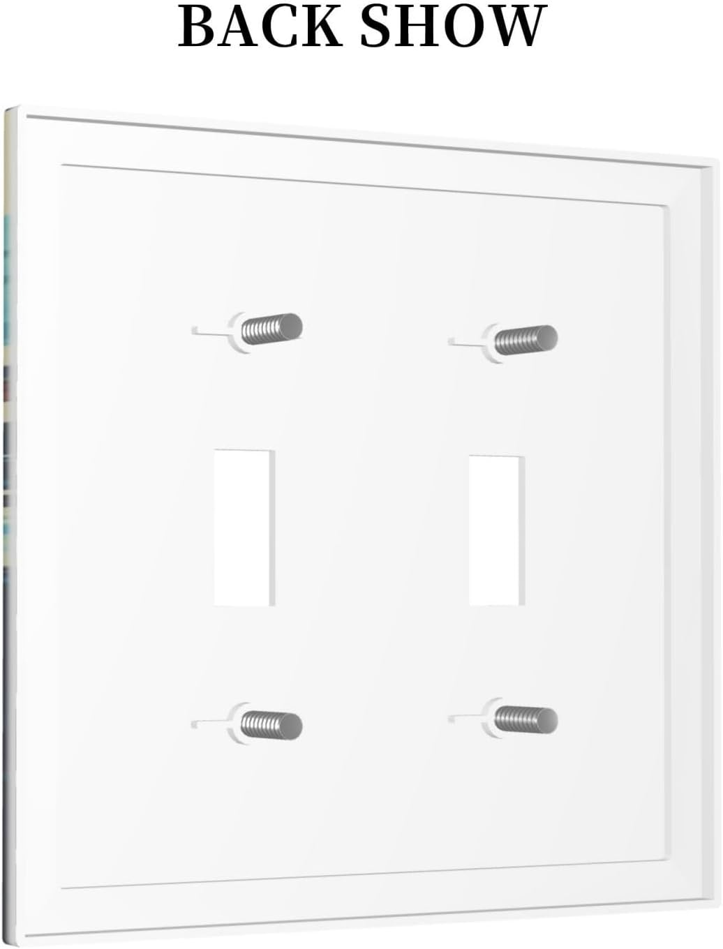 Skeleton Riding Surfboard on Wave In The Ocean Light Switch Covers Double Toggle 2 Gang Wall Plate Dual Decorative Switchplate Electrical Faceplate for Farmhouse Living Room Decor