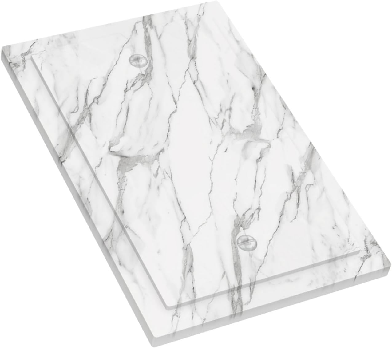 Decorative Light Switch Cover Plate Modern Grey Marble Texture 1 Gang No Device Single Blank Outlet Covers Wall Plates for Electrical Outlets Faceplate for Bedroom Kitchen Home Decor