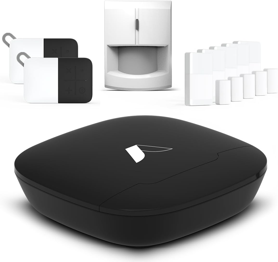 Abode 9 Piece Wireless Security System – Expandable to Protect Your Whole Home - Easy DIY Installation - Optional Professional Monitoring - Compatible with Alexa & Google Assistant