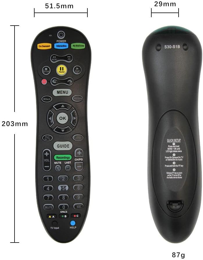 S30-s1b Remote for Att Uverse Remote Control Universal Replacement - 1 Unit