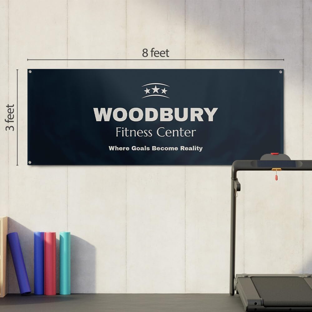 Staples Custom Scrim Vinyl Banner - 96W" x 36L" Quote Banner with 4 Grommets - Durable Outdoor Sign for Events, Promotions, and Business Advertising (Dark)