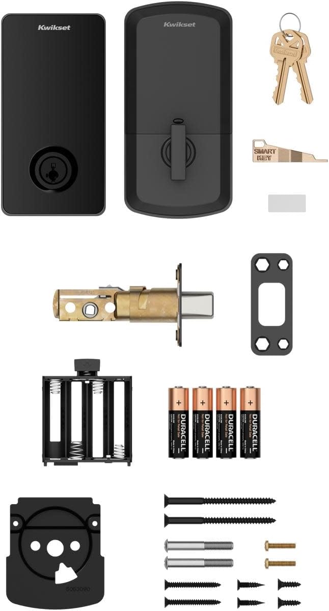 Kwikset Halo Select Smart Lock Keyless Entry Door Lock Wi-Fi and Matter Enabled Deadbolt No Hub Needed, Geofence Auto-Unlock, Grade AAA Certified, Easy Install, Matte Black Lifetime Finish Warranty