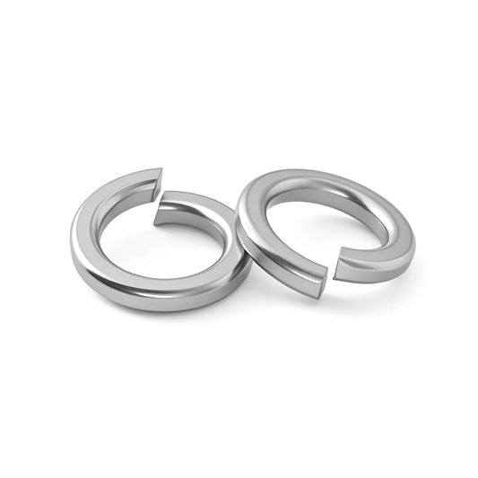 #8 (100 Pack) Split Lock Washer, (18-8) 304 Stainless Steel Spring Lock Washer