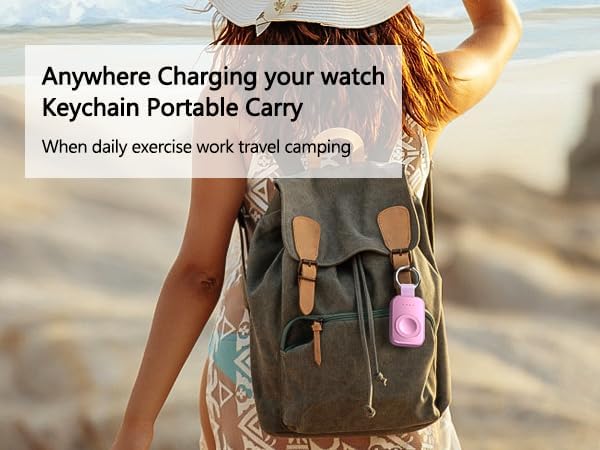 Portable Charger for Apple Watch,Wireless Magnetic iWatch Charger Fast Charging Keychain Travel Accessories 1000mAh Power Bank Smart Watch Chargers for Apple Watch 11/10/9/8/7/6/SE/5/4/3/Ultra 3 2