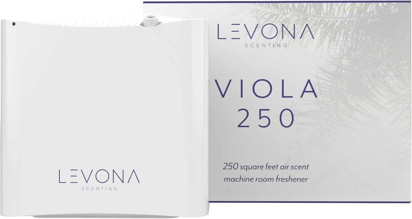 Levona Scent Waterless Diffuser - Essential Oil Aroma & Fragrance Smart Plug-in, Portable Machine for Home, Office & Small Rooms, with Cleaning Cloth, Covers 250 sqft - Viola 250 (Scent Not Included)