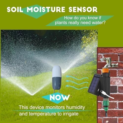 Smart Soil Moisture Sensor, Specially Equipped with Satxtrem WiFi Water Timer Auto Watering (White-Sensor)