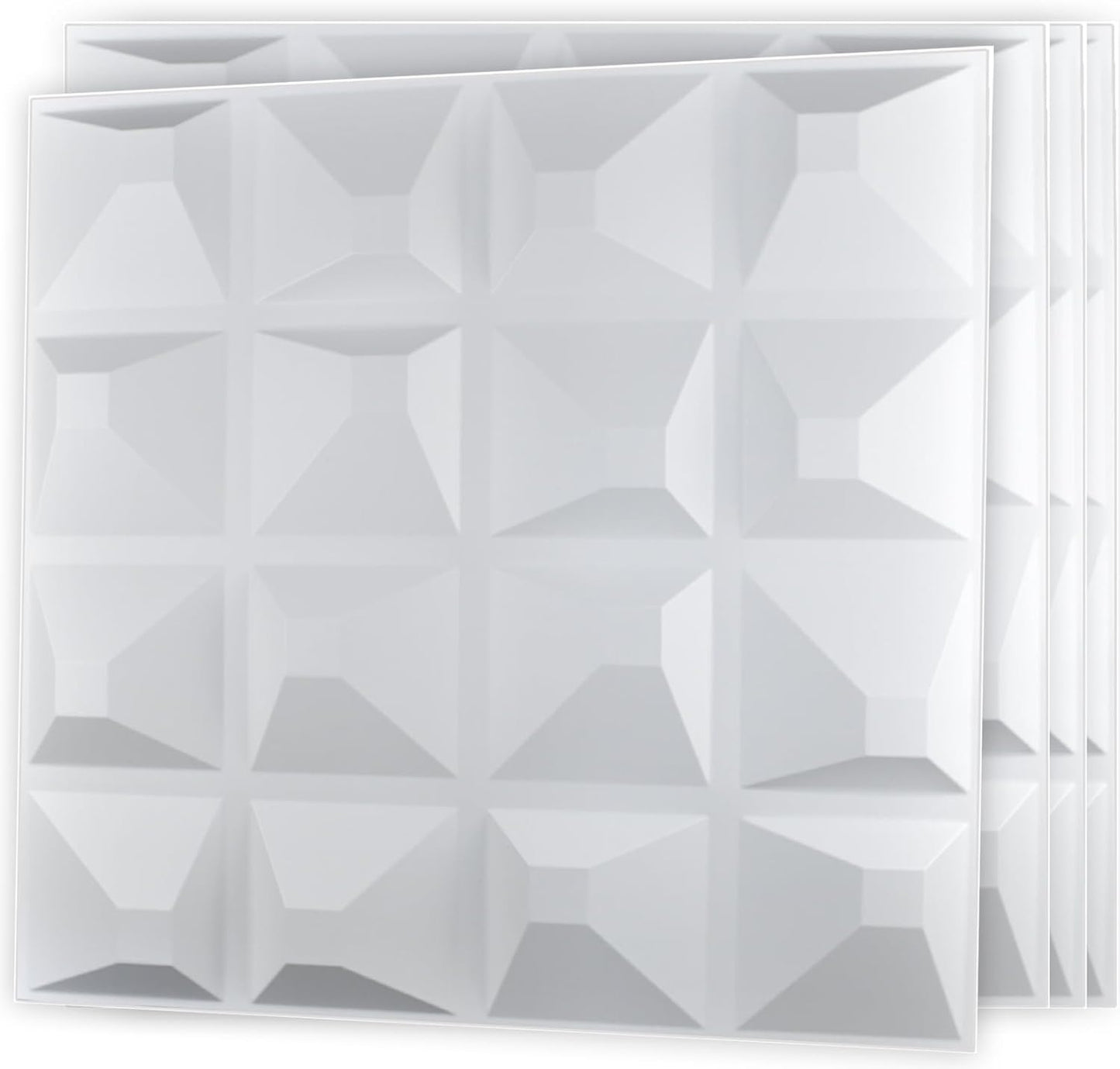 Art3d Decorative 3D Wall Panel, 32 Sq.FT PVC Interior Wall Decor for Living Room, Bedroom, Lobby, Office, Shopping Mall, White