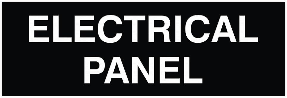 All Quality Basic Electrical Panel Sign - Fire Regulation Safety Compliance Sign - Black - Small (1 Pack)