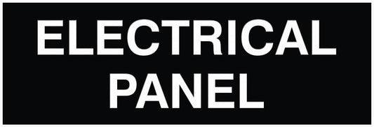 All Quality Basic Electrical Panel Sign - Fire Regulation Safety Compliance Sign - Black - Small (1 Pack)