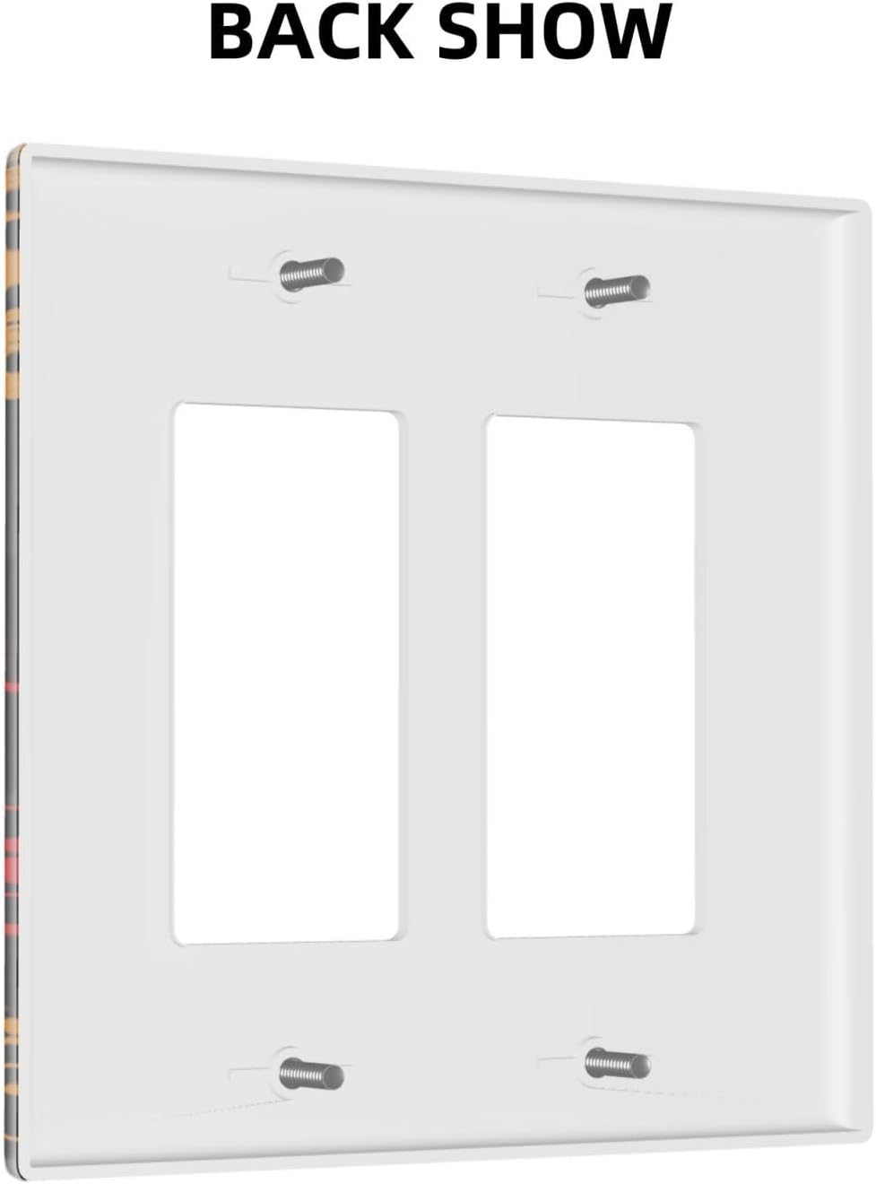 Decorative Outlet Covers Gamepad Theme Graffiti 2 Gang Light Switch Cover Plate Double Rocker Wall Plate Switch Plate Covers Faceplate for Game Room Bedroom Decor （2 Pack）