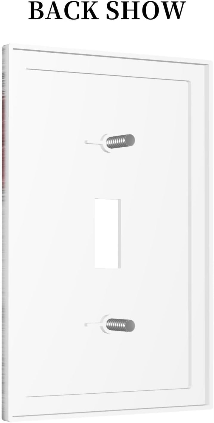 Decorative Light Switch Cover Pink Floral Rustic Daisy Flower And Butterfly 1 Gang Single Toggle Decorator Outlet Wall Plate Device Electrical Faceplate Switchplates for Farmhouse Cabin Decor