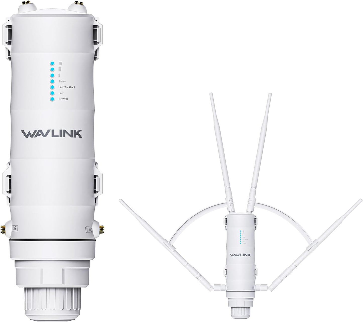 WAVLINK AC1200 Outdoor Long Range Weatherproof WiFi Extender/Wireless Access Point with Passive POE, Dual Band 2.4G+5G, 4x7dBi Omni Directional Antennas,Supports Router/AP/Repeater/Mesh Modes