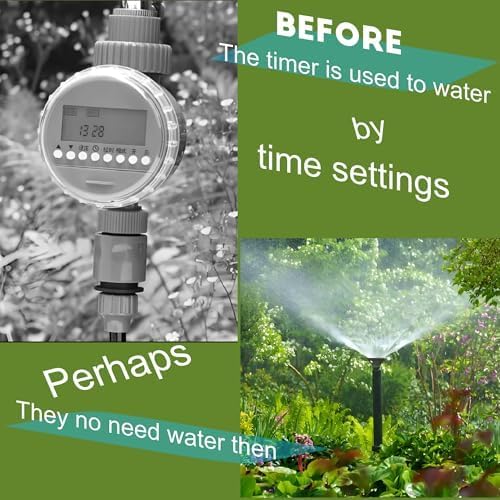 Smart Soil Moisture Sensor, Specially Equipped with Satxtrem WiFi Water Timer Auto Watering (White-Sensor)