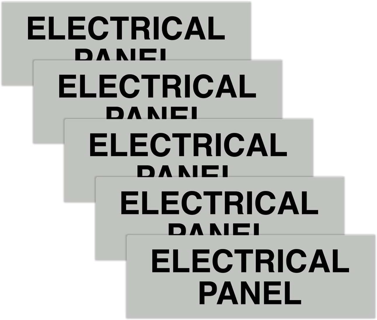 All Quality Basic Electrical Panel Sign - Fire Regulation Safety Compliance Sign - Lt Gray - Small (5 Pack)