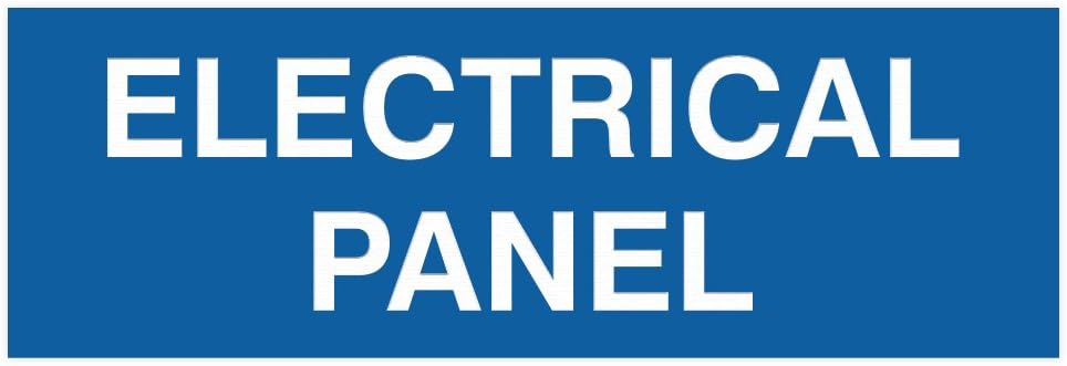 All Quality Basic Electrical Panel Sign - Fire Regulation Safety Compliance Sign - Blue - Small (1 Pack)