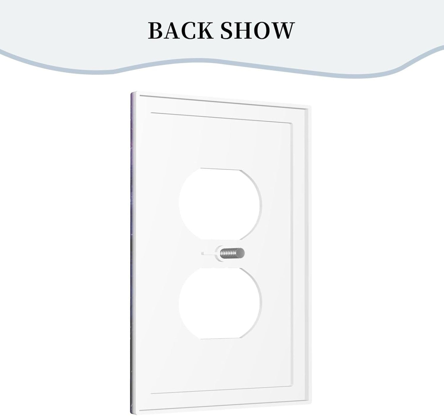 Decorative Outlet Covers Galaxy Universe Outer Space Marble Texture 1 Gang Duplex Light Switch Cover Plate Unique Wall Plate Electrical Switch Plate Covers for Bedroom Home Decor