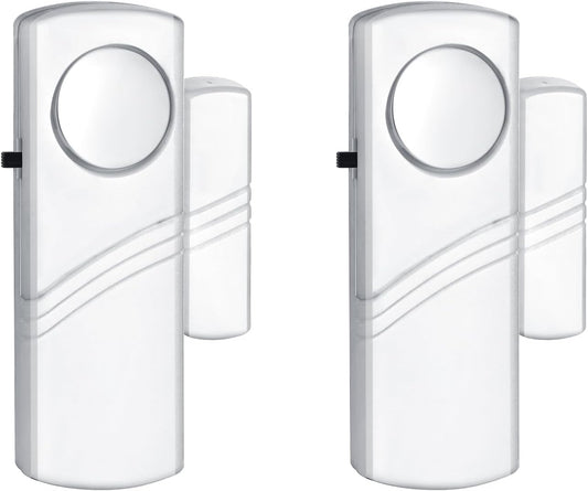Security Door Window Alarm, 90DB Wireless Sensor Door Window Burglar Alarm, Door Alarms for Kids Safety, Easy Installation Doorbell Alarms for Office House Window Pool (2 Pack)