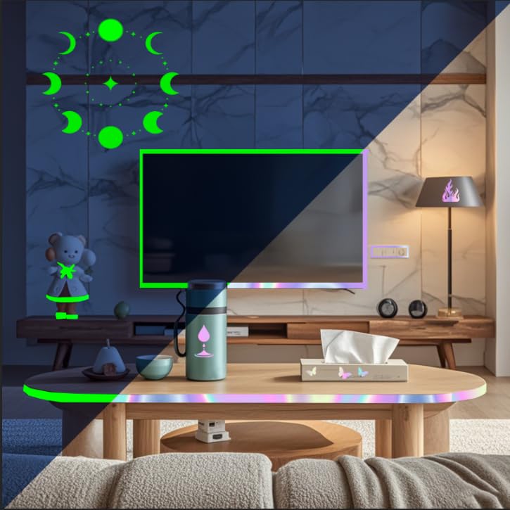 Glow in The Dark Tape - 2PCS 33 FT X 0.5 Inch Glow Tape, Fluorescent Tape, Waterproof Luminous Reflective Tape for Stairs, Walls, Steps, Exit Sign, Theatres, Staged & Dark Areas