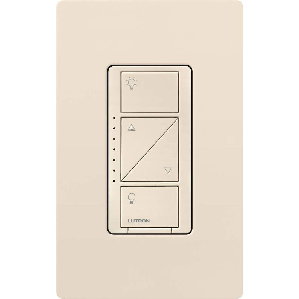 Lutron Caseta Original Smart Dimmer Switch (Lutron Smart Hub Required), for LED Lights, 150 Watt, Single-Pole/3-Way, No Neutral Required, PD-6WCL-LA, Light Almond, 5 Pack