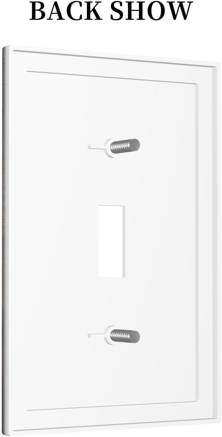 Decorative Light Switch Cover Plate Vintage Brown Farmhouse Barn Door 1 Gang Single Toggle Wall Plates for Electrical Outlets Outlet Covers Switch Plate Covers Faceplate for Bedroom Home Decor