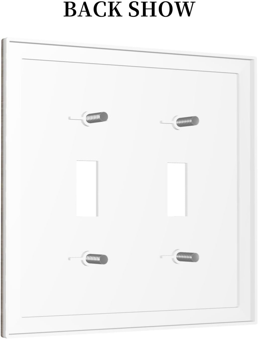 Decorative Switch Plate Covers Rustic Walnut Wood Grain 2 Gang Double Toggle Light Switch Cover Plate Electrical Wall Plate Outlet Cover for Farmhouse Cabin Decor