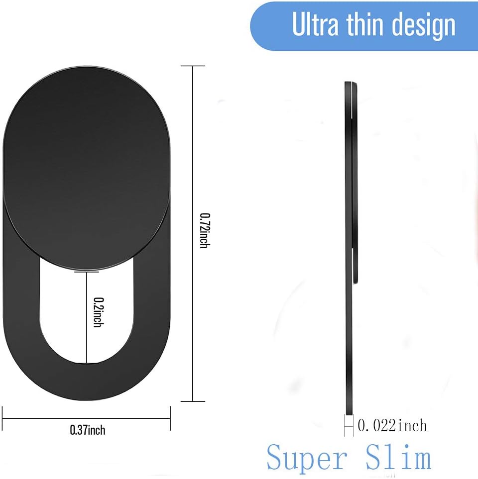 Webcam Cover Slide,[6 Pack] Ultra-Thin Laptop Web Camera Cover Compatible with Camera for MacBook,Laptop,PC,Computer,iMac,iPad, iPhone. 0.022in Thick Web Blocker Protect Your Privacy and Security