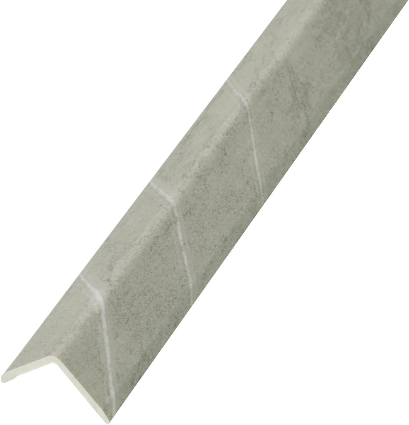 OUZUGIE 8-Pack 57 Inches, WPC Slat Wall Panel Trim,Corner Guard for High Grille (Gray Marble)