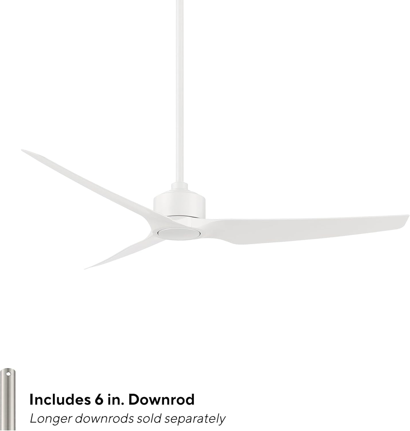 WAC F-056-MW Stella 60" Outdoor Ceiling Fan with Remote Control, Matte White