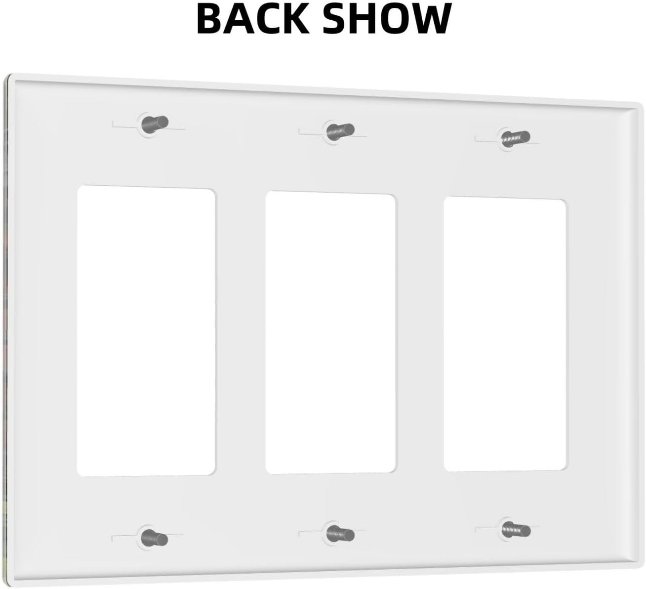 Library With A Lot Of Books 3 Gang Rocker Triple Outlet Wall Plate Decorative Switchplate Cover Faceplate GFCI Light Switch Covers for Farmhouse Living Decor