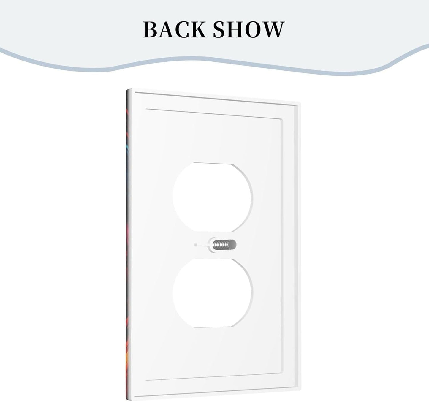 Colorful Graffiti Basketball Sport Basket Hippie Single Duplex Wall Plate Covers Light Switch Cover 1 Gang Outlet Plate Decorative Switchplate Covers Electrical Faceplate for Country Bathroom