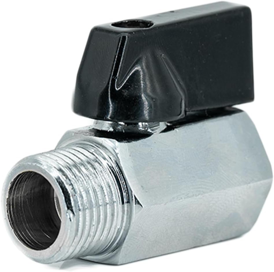Brass Mini Ball Valve 1/8" NPT Female x Male Shut-Off Valve