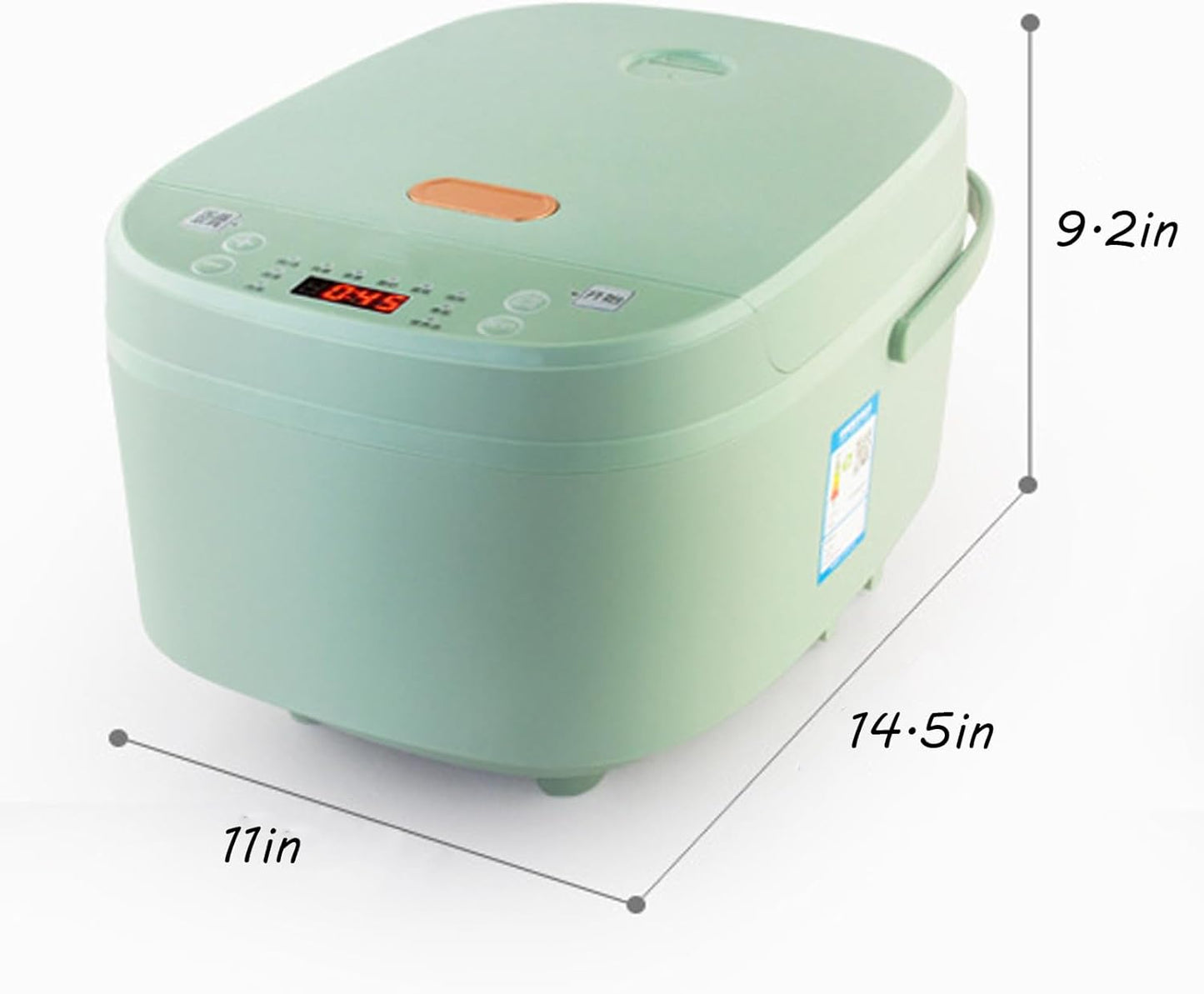 Rice Cooker, Smart Cooker with Steamer, Non-Stick Cooking, High Temperature Resi, 5L, One-Button, Meat, Noodles, Soup