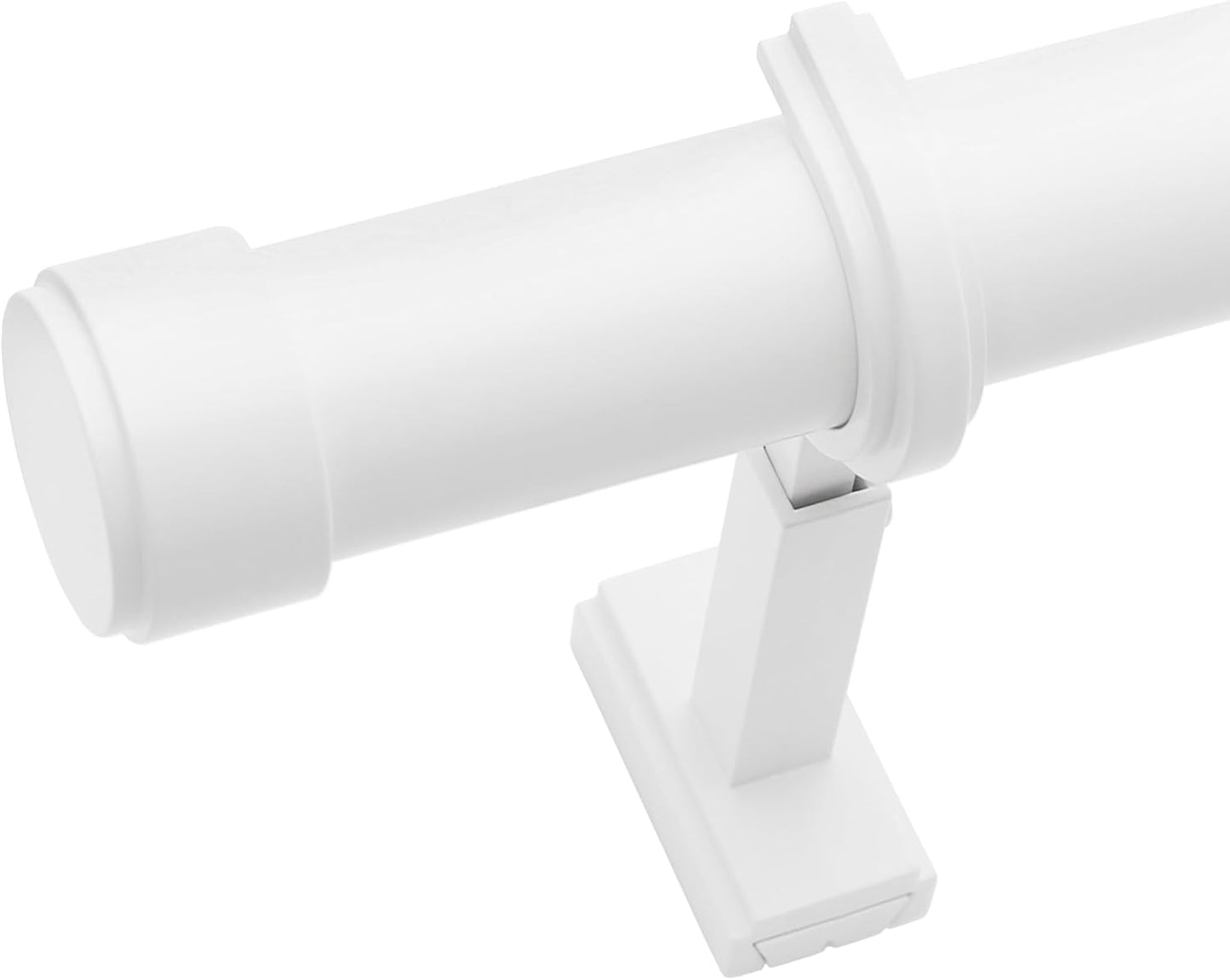 BlastHome® Non-Adjustable Luxury Curtain Rods for Windows, 1 ¼” Rod Set, 3 foot Fixed Length, White