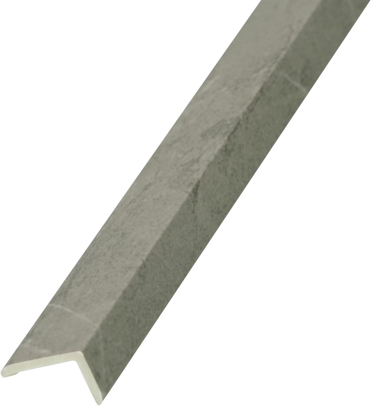 OUZUGIE 8-Pack 57 Inches, WPC Slat Wall Panel Trim,Corner Guard for Low Grille (Gray Marble)