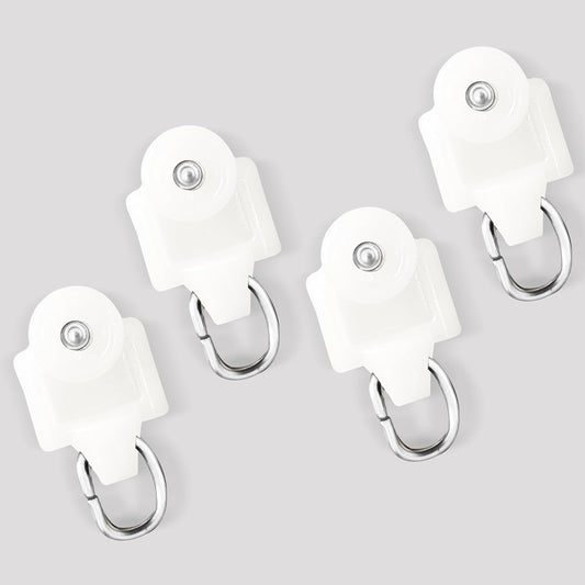 White Curtain Tracks Ceiling Wall Mounted Heavy-Duty Curtains Rails Room Divider Curtain Track for Living Room Bedroom Room Shower Divider Special Pulley 20PCS